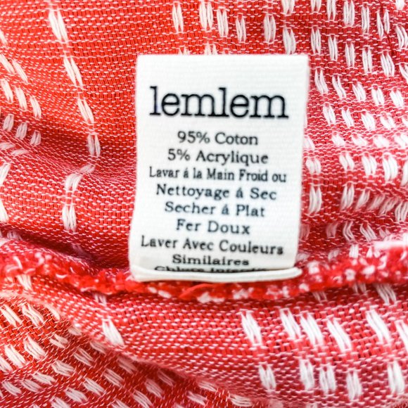 NEW LEMLEM $305 Paperbag Waist Striped Shorts M Medium Coral High-Rise NWT - Picture 7 of 9